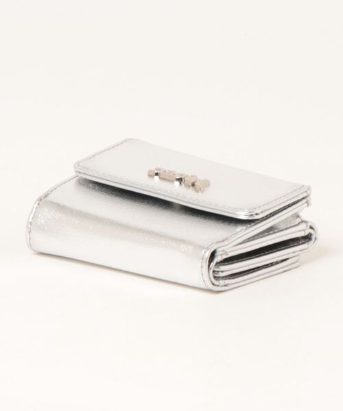 X-girl（エックスガール）の「【X-girl /エックスガール】METALLIC FAUX LEATHER MINI WALLET（財布・レディース・ピンク/シルバー/ライトブルー・FREE）」の5枚目の写真