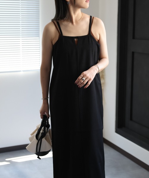 ap retro(アプレトロ)の「ツイルキャミワンピース(ワンピース・レディース・ブラック/ベージュ/オリーブ・MEDIUM)」の22枚目の写真