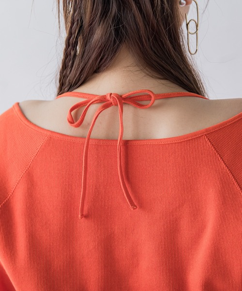 VICKY（ビッキー）の「【レディな印象を演出】5分袖ヒモ付カットソー《洗濯機で洗える》（Tシャツ/カットソー・レディース・レッド/ブラック/グリーン・M）」の18枚目の写真