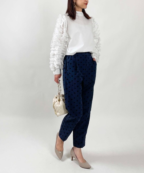 PICCIN(ピッチン)の「【WEB限定】フリルスリーブブラウス(シャツ/ブラウス・レディース・ブラック/オフホワイト・M)」の10枚目の写真