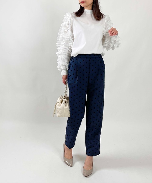 PICCIN(ピッチン)の「【WEB限定】フリルスリーブブラウス(シャツ/ブラウス・レディース・ブラック/オフホワイト・M)」の11枚目の写真