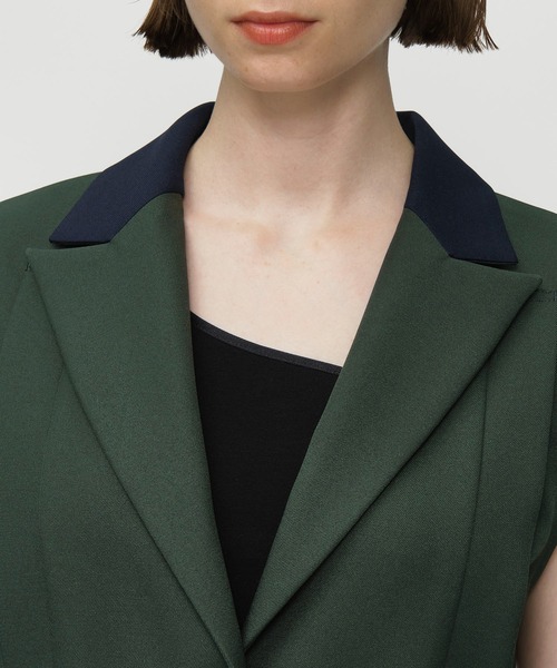 CITY TOKYO（シティトウキョウ）の「バイカラージレワンピース（ワンピース・レディース・グレー/グリーン・2/1）」の19枚目の写真