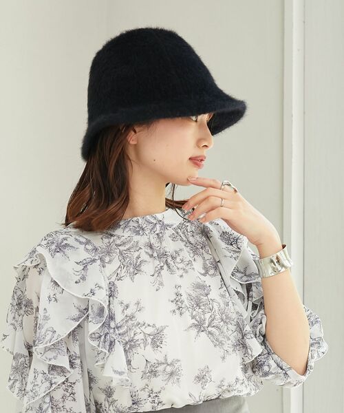 MAJESTIC LEGON（マジェスティックレゴン）の「クラシカルパネルハット（ハット・レディース・ブラック/ブラック系その他/アイボリー・FREE）」の16枚目の写真