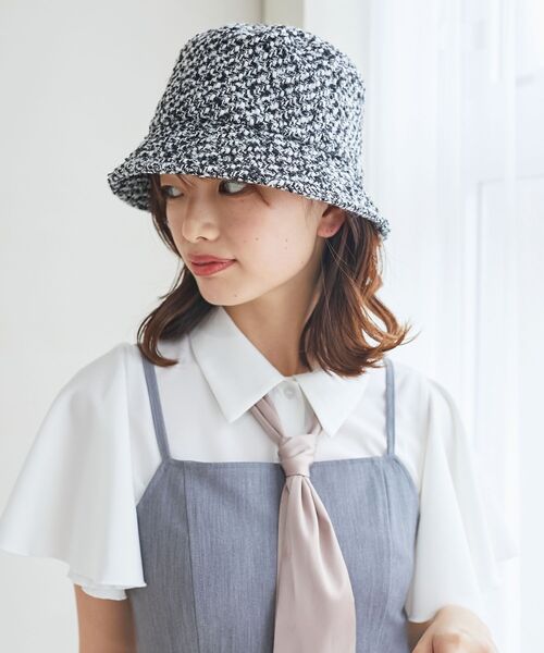 MAJESTIC LEGON（マジェスティックレゴン）の「クラシカルパネルハット（ハット・レディース・ブラック/ブラック系その他/アイボリー・FREE）」の14枚目の写真