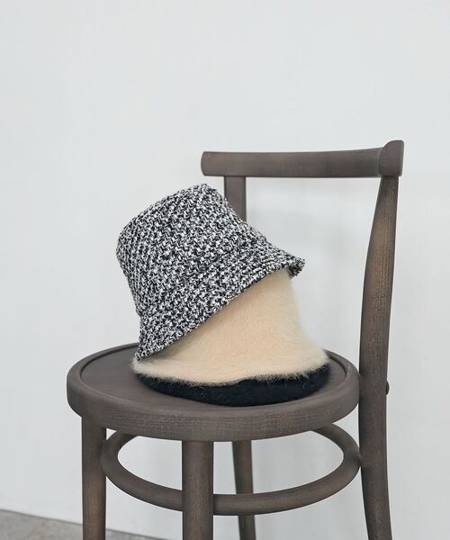 MAJESTIC LEGON（マジェスティックレゴン）の「クラシカルパネルハット（ハット・レディース・ブラック/ブラック系その他/アイボリー・FREE）」の12枚目の写真