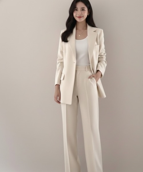 gossip!ロサンゼルス(ゴシップロサンゼルス)の「ワンピ風 コンストラクションジャケット(テーラードジャケット・レディース・オフホワイト/ブラック/ピンク/ライトブラウン・S/M)」の9枚目の写真