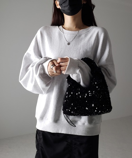 me+em select(ミームセレクト)の「【 2color 】スパンコールシャーリングスクエアハンドバッグ(ハンドバッグ・レディース・ブラック/シルバー系その他・FREE)」の15枚目の写真