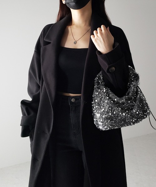 me+em select(ミームセレクト)の「【 2color 】スパンコールシャーリングスクエアハンドバッグ(ハンドバッグ・レディース・ブラック/シルバー系その他・FREE)」の21枚目の写真