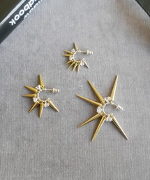 e.m. スタッズ チェーン ジルコニア ピアス e.m. スタッズ チェーン ジルコニア ピアス