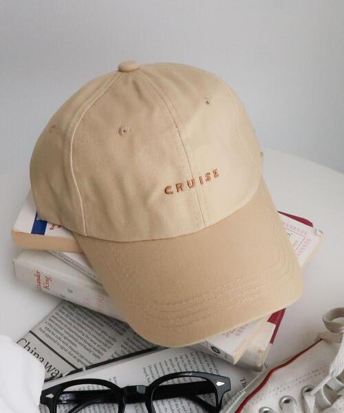 WEGO（ウィゴー）の「WEGO/CRUISEロゴキャップ（キャップ・レディース・ホワイト/ライトベージュ・FREE）」の5枚目の写真
