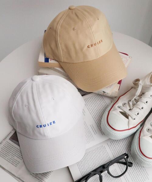 WEGO（ウィゴー）の「WEGO/CRUISEロゴキャップ（キャップ・レディース・ホワイト/ライトベージュ・FREE）」の6枚目の写真