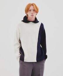 tk.TAKEO KIKUCHI | ニッティングパターンレイヤーパーカー(パーカー)