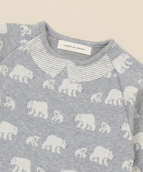 sense of wonder(センスオブワンダー)の「オーガニックジャカード2wayオール(ロンパース・キッズ・ネイビー/ブルー・50-70cm)」の6枚目の写真