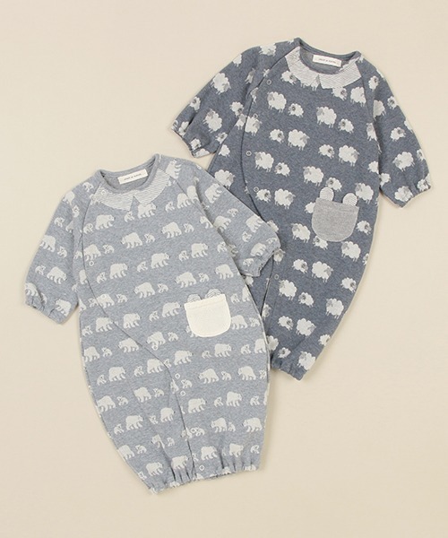 sense of wonder(センスオブワンダー)の「オーガニックジャカード2wayオール(ロンパース・キッズ・ネイビー/ブルー・50-70cm)」の3枚目の写真