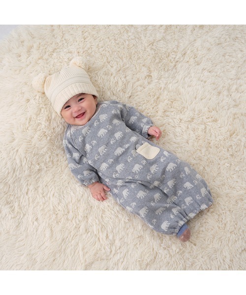 sense of wonder(センスオブワンダー)の「オーガニックジャカード2wayオール(ロンパース・キッズ・ネイビー/ブルー・50-70cm)」の14枚目の写真