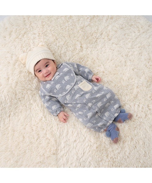 sense of wonder(センスオブワンダー)の「オーガニックジャカード2wayオール(ロンパース・キッズ・ネイビー/ブルー・50-70cm)」の15枚目の写真