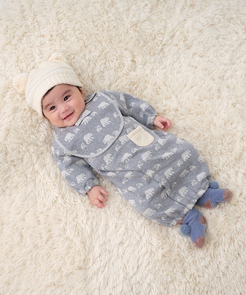 sense of wonder(センスオブワンダー)の「オーガニックジャカード2wayオール(ロンパース・キッズ・ネイビー/ブルー・50-70cm)」の17枚目の写真