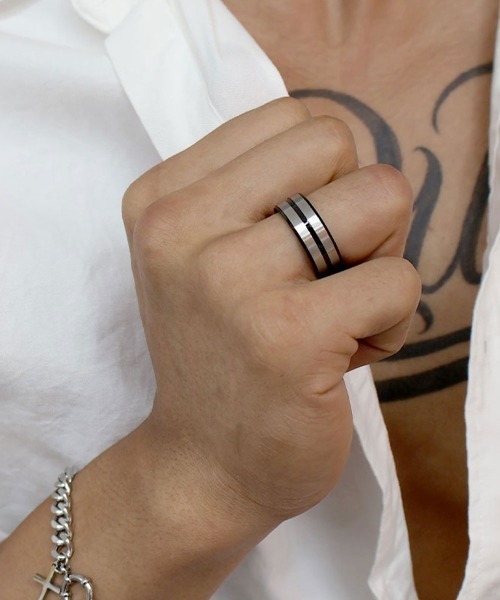 セール】ブラックライン リング / サージカルステンレス316L (金属