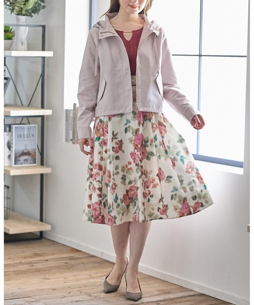 トッコクローゼット tocco closet フードフラワーレース付き