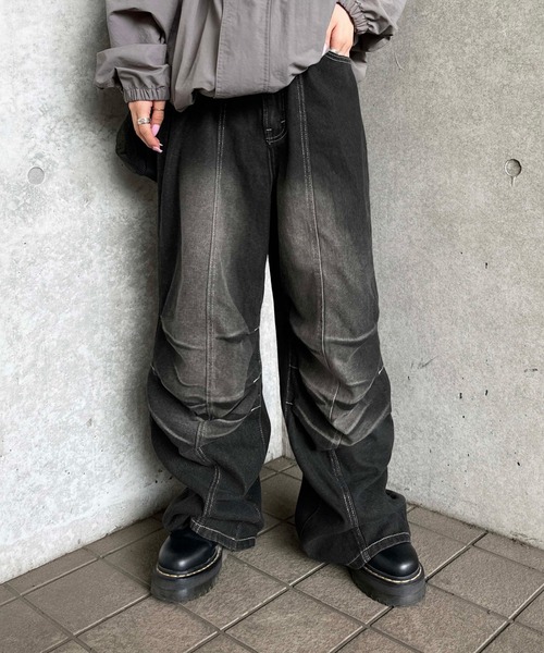sedacle(セダクル)の「ヴィンテージライクアソートデニムパンツ(デニムパンツ・メンズ・ブラック/カーキ/グレー/インディゴブルー・MEDIUM/SMALL/LARGE)」の5枚目の写真