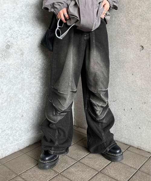 sedacle(セダクル)の「ヴィンテージライクアソートデニムパンツ(デニムパンツ・メンズ・ブラック/カーキ/グレー/インディゴブルー・MEDIUM/SMALL/LARGE)」の6枚目の写真