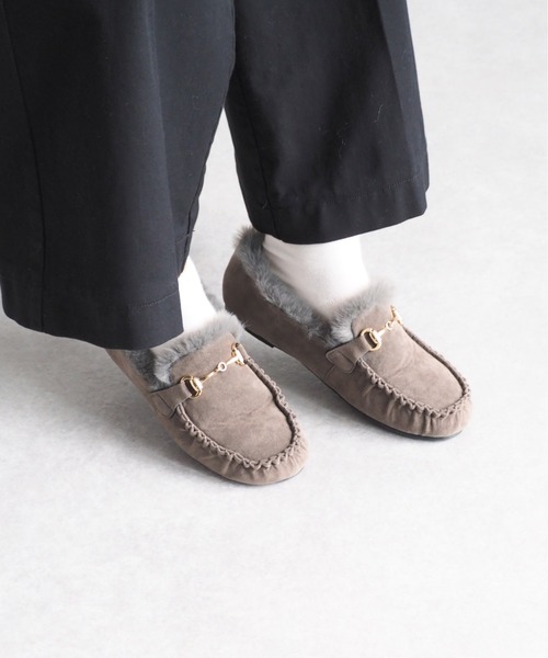 cepo（セポ）の「ビットファーモカシン（モカシン/デッキシューズ・レディース・ブラック/グレー・M/L）」の5枚目の写真