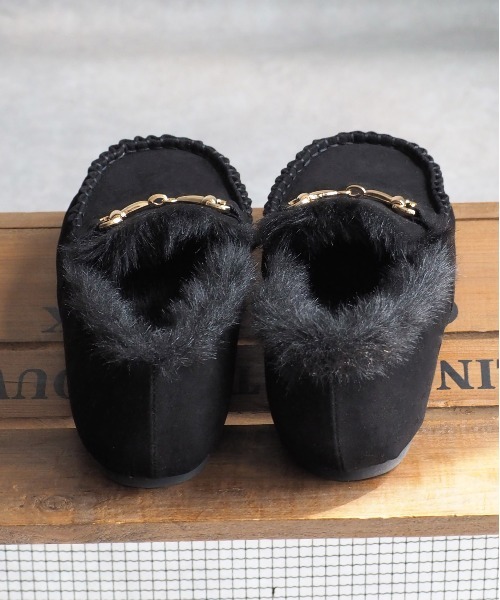 cepo（セポ）の「ビットファーモカシン（モカシン/デッキシューズ・レディース・ブラック/グレー・M/L）」の3枚目の写真