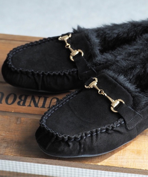 cepo（セポ）の「ビットファーモカシン（モカシン/デッキシューズ・レディース・ブラック/グレー・M/L）」の6枚目の写真