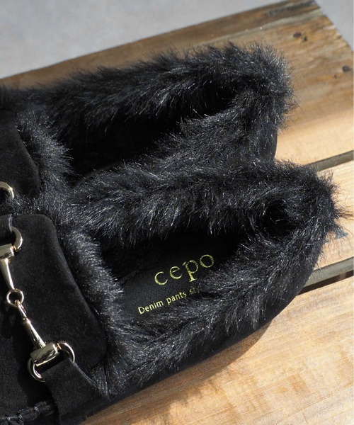 cepo（セポ）の「ビットファーモカシン（モカシン/デッキシューズ・レディース・ブラック/グレー・M/L）」の7枚目の写真