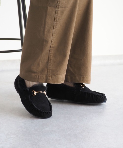 cepo（セポ）の「ビットファーモカシン（モカシン/デッキシューズ・レディース・ブラック/グレー・M/L）」の4枚目の写真