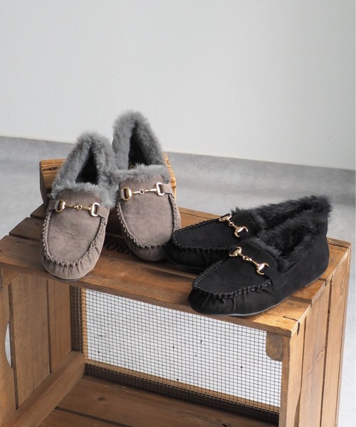 cepo（セポ）の「ビットファーモカシン（モカシン/デッキシューズ・レディース・ブラック/グレー・M/L）」の13枚目の写真