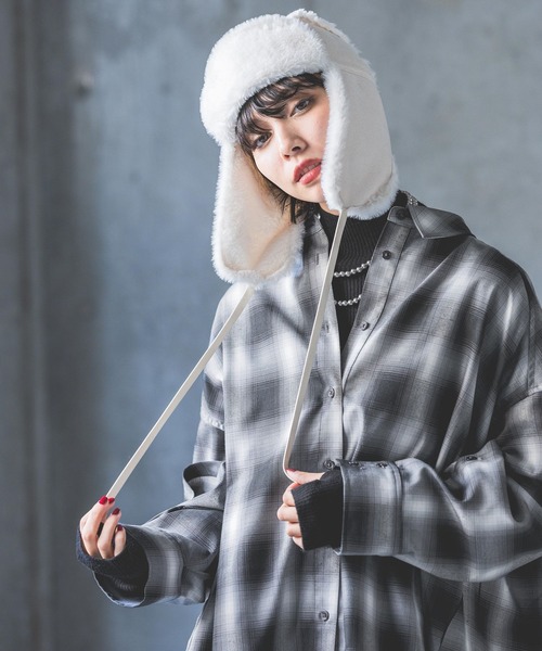 PAGEBOY（ページボーイ）の「フライトキャップ（キャップ・レディース・ブラック/アイボリー・FREE）」の7枚目の写真