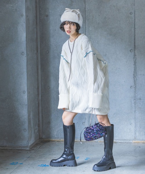 PAGEBOY（ページボーイ）の「フライトキャップ（キャップ・レディース・ブラック/アイボリー・FREE）」の13枚目の写真