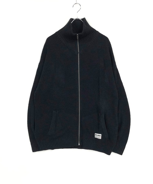 ADMIX/ATELIER SAB MEN(アドミックスアトリエサブメン)の「【no sweat.×ADMIX/ATELIER SAB MENコラボ】畦編み ハイネック ドライバーズ ニット ジップカーディガン(カーディガン/ボレロ・メンズ・ブラック/グレイッシュベージュ/サックスブルー・M/L)」の4枚目の写真