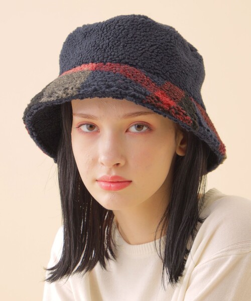 パーシャルクレストブリッジチェックボアバケットハット CBCRESTBRIDGE