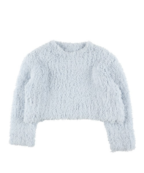 coca（coca）（コカ）の「ワイドリブショート丈プードルニット（ニット/セーター・レディース・ベージュ/ダークブルー・ONE SIZE）」の14枚目の写真