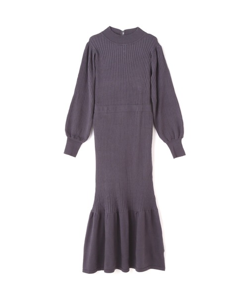 FREE'S MART（フリーズマート）の「ウォームストレッチバックパールボタンニットワンピース（ワンピース・レディース・ライトグリーン/ピンクベージュ/スミクロ・SMALL/MEDIUM）」の19枚目の写真