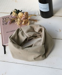 colleca la | リブと無地のボリュームクロスターバン(ヘアバンド)