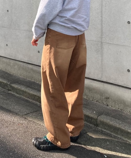 PICSAS(ピクサス)の「【PICSAS】ヴィンテージカラーワイドデニムパンツ(デニムパンツ・メンズ・カーキ/ブラック/ブラウン/パープル・M/L)」の17枚目の写真