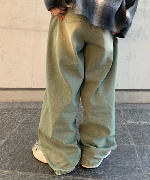 PICSAS(ピクサス)の「【PICSAS】ヴィンテージカラーワイドデニムパンツ(デニムパンツ・メンズ・カーキ/ブラック/ブラウン/パープル・M/L)」の22枚目の写真