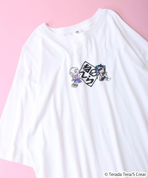 FUNALIVE(ファンアライブ)の「寺田てら オーバーサイズTシャツ 半袖(Tシャツ/カットソー・レディース・ブラック系その他/グレー系その他/ホワイト/ブラック/ブルーグレー/ホワイト系その他/ホワイト系その他2/ホワイト系その他3・M/L/LL)」の3枚目の写真