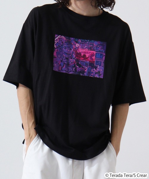 FUNALIVE(ファンアライブ)の「寺田てら オーバーサイズTシャツ 半袖(Tシャツ/カットソー・レディース・ブラック系その他/グレー系その他/ホワイト/ブラック/ブルーグレー/ホワイト系その他/ホワイト系その他2/ホワイト系その他3・M/L/LL)」の9枚目の写真