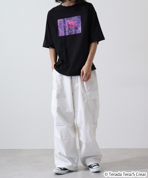 FUNALIVE(ファンアライブ)の「寺田てら オーバーサイズTシャツ 半袖(Tシャツ/カットソー・レディース・ブラック系その他/グレー系その他/ホワイト/ブラック/ブルーグレー/ホワイト系その他/ホワイト系その他2/ホワイト系その他3・M/L/LL)」の13枚目の写真