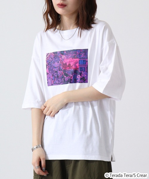 FUNALIVE(ファンアライブ)の「寺田てら オーバーサイズTシャツ 半袖(Tシャツ/カットソー・レディース・ブラック系その他/グレー系その他/ホワイト/ブラック/ブルーグレー/ホワイト系その他/ホワイト系その他2/ホワイト系その他3・M/L/LL)」の20枚目の写真