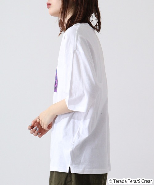 FUNALIVE(ファンアライブ)の「寺田てら オーバーサイズTシャツ 半袖(Tシャツ/カットソー・レディース・ブラック系その他/グレー系その他/ホワイト/ブラック/ブルーグレー/ホワイト系その他/ホワイト系その他2/ホワイト系その他3・M/L/LL)」の21枚目の写真