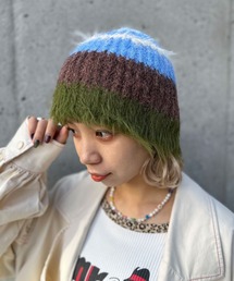 CIAOPANIC | ボーダーシャギーMIXニット帽(ニットキャップ/ビーニー)