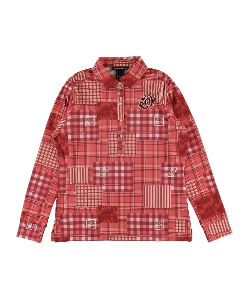 ZOY（ゾーイ）の「WOMENS パッチワークプリント 長袖シャツ（シャツ/ブラウス・レディース・ピンク/ブルー・38/36/40）」の2枚目の写真
