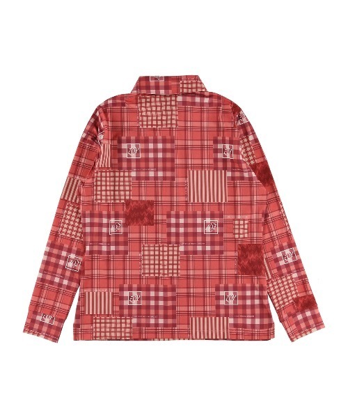 ZOY（ゾーイ）の「WOMENS パッチワークプリント 長袖シャツ（シャツ/ブラウス・レディース・ピンク/ブルー・38/36/40）」の3枚目の写真