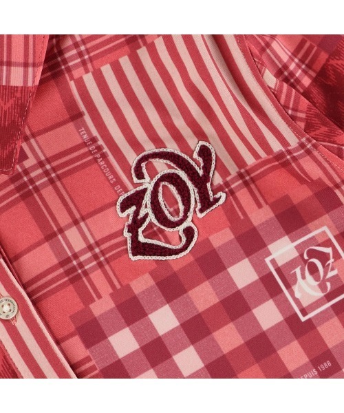 ZOY（ゾーイ）の「WOMENS パッチワークプリント 長袖シャツ（シャツ/ブラウス・レディース・ピンク/ブルー・38/36/40）」の5枚目の写真