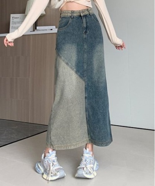 COMON+(コモンプラス)の「切替ロング丈デニムスカート(デニムスカート・レディース・インディゴブルー・L/M)」の12枚目の写真